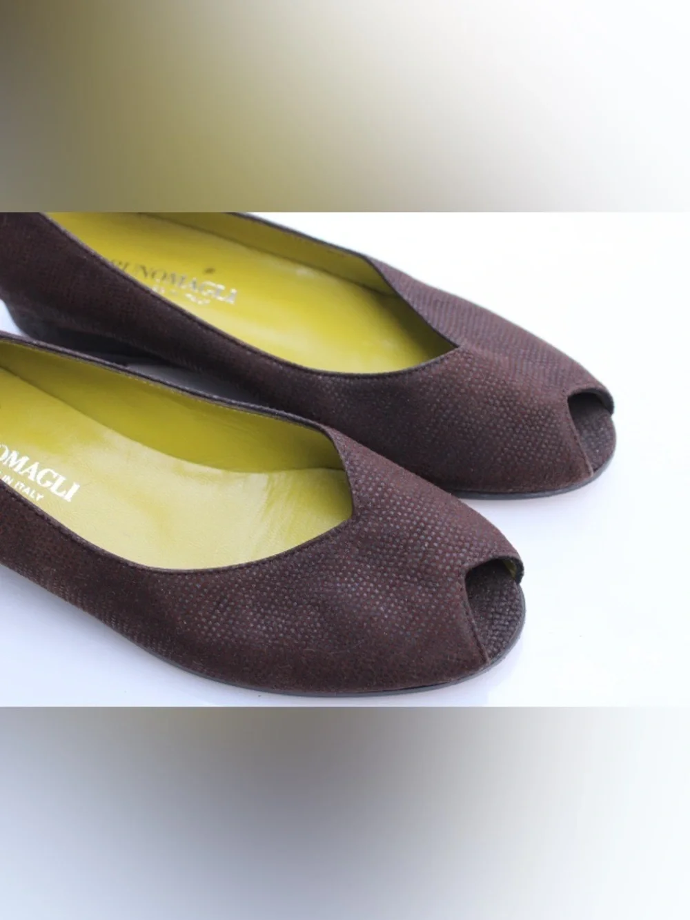 Bruno Magli peep toe flats Made